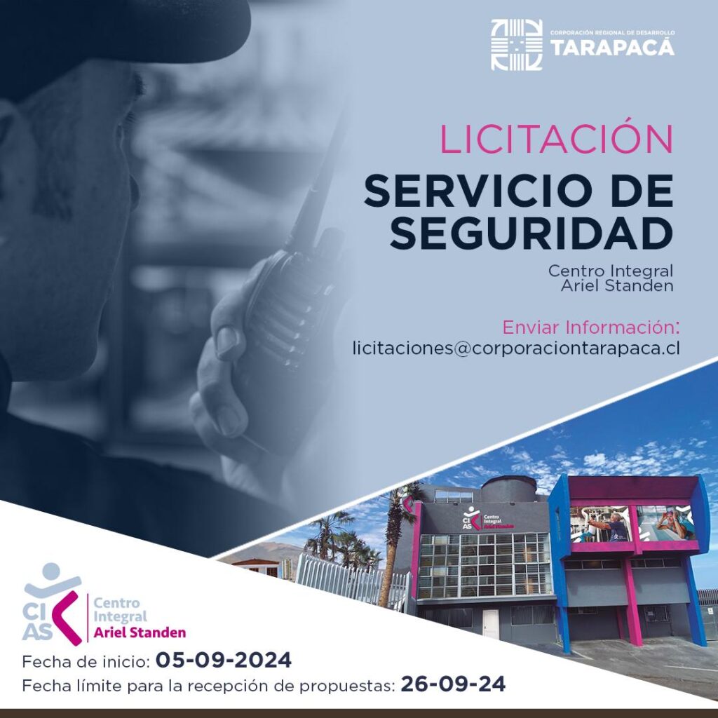 LICITACIÓN Servicio de seguridad CENTRO INTEGRAL ARIEL STANDEN